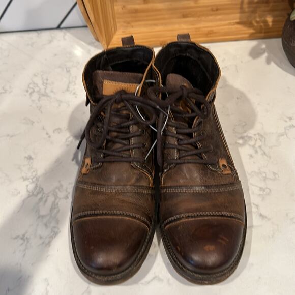 Type Z Harvey brown leather broken in manly rugged street wear office hipster 10 - Picture 5 of 10